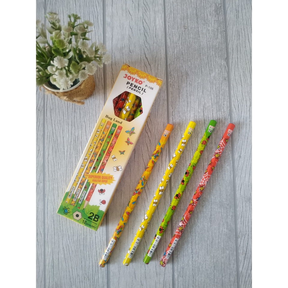 

Pensil Joyko 2B P-106 Bug Land - #stationary