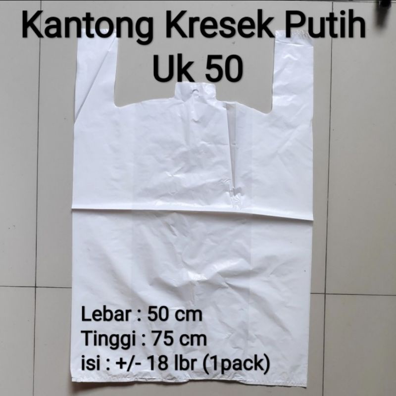 Kantong kresek putih/ Kantong plastik / kantong kresek jumbo uk 50