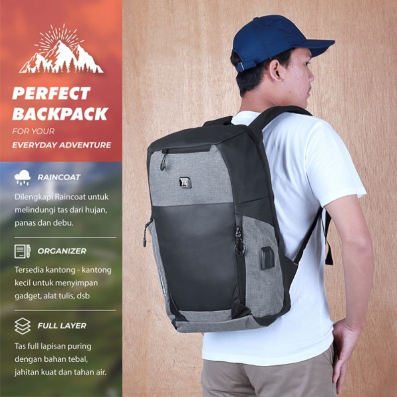 Original - Tas Ransel Punggung Pria Wanita | Tas Backpack 35 Liter Keril Gunung Termurah Fitur USB