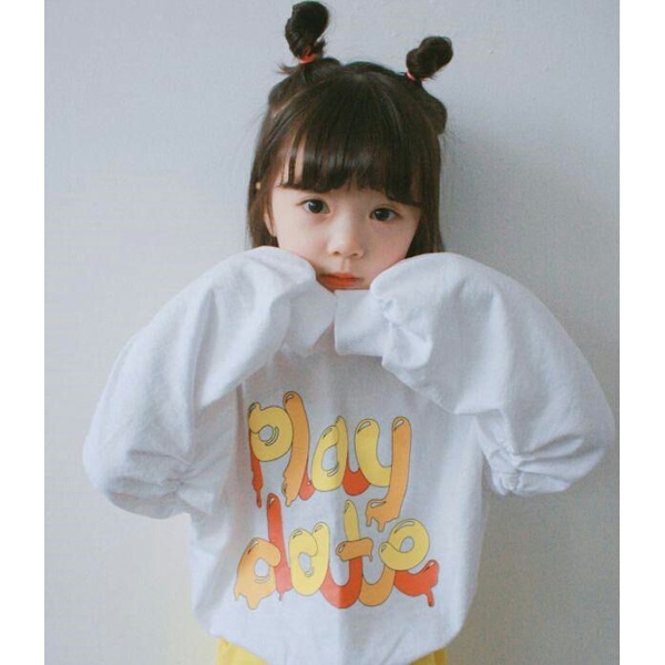 SWEATER ANAK PEREMPUAN PLAY DATE FLEECE CASUAL TEBAL HALUS PREMIUM KEKINIAN TERBARU''