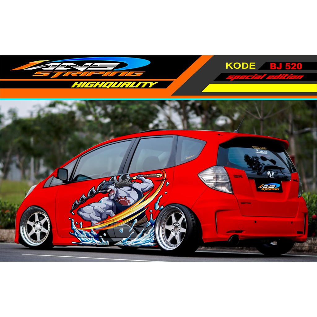 STICKER DECAL HONDA JAZZ BRIO AVANZA SIGRA YARIS / STIKER ANIMASI MOBIL KEREN / DECAL STICKER MOBIL