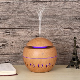 Taffware Ultrasonic Humidifier Aroma Essential Oil Diffuser Wood Design 130ml - KJR11 - Light