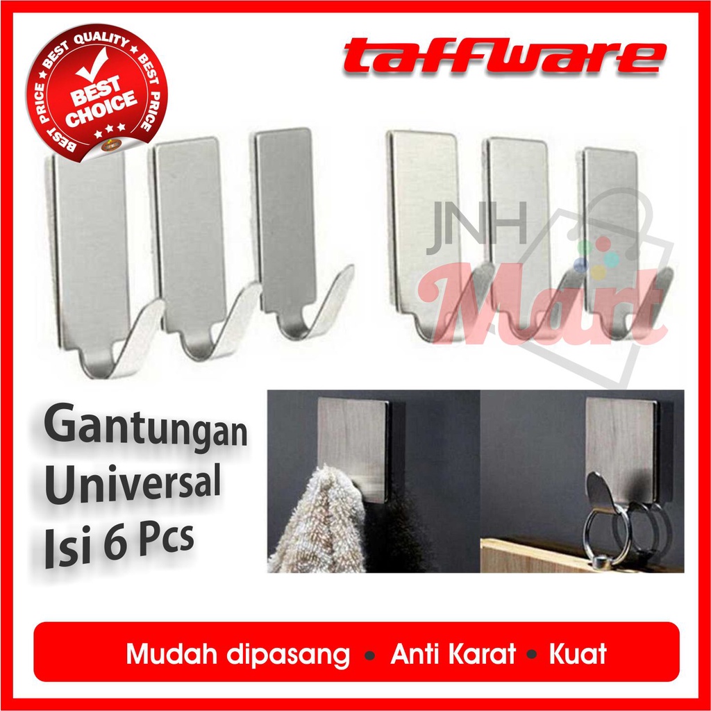 Gantungan Dinding Tempel Hanger dengan Perekat untuk Cantolan Kunci Barang Universal