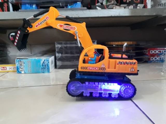 MAINAN EXCAVATOR BUMB &amp; GO - TRUCK BATRE ANAK EDUKATIF - EDUKASI