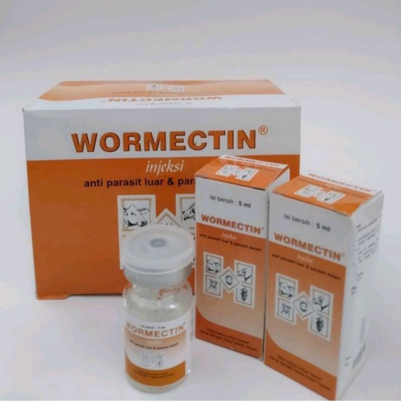 WORMECTIN 2ml-Obat Suntik 2ml Anti Parasit Scabies Jamur Caplax Tungau Kadas Kudis Koreng Gatal gatal