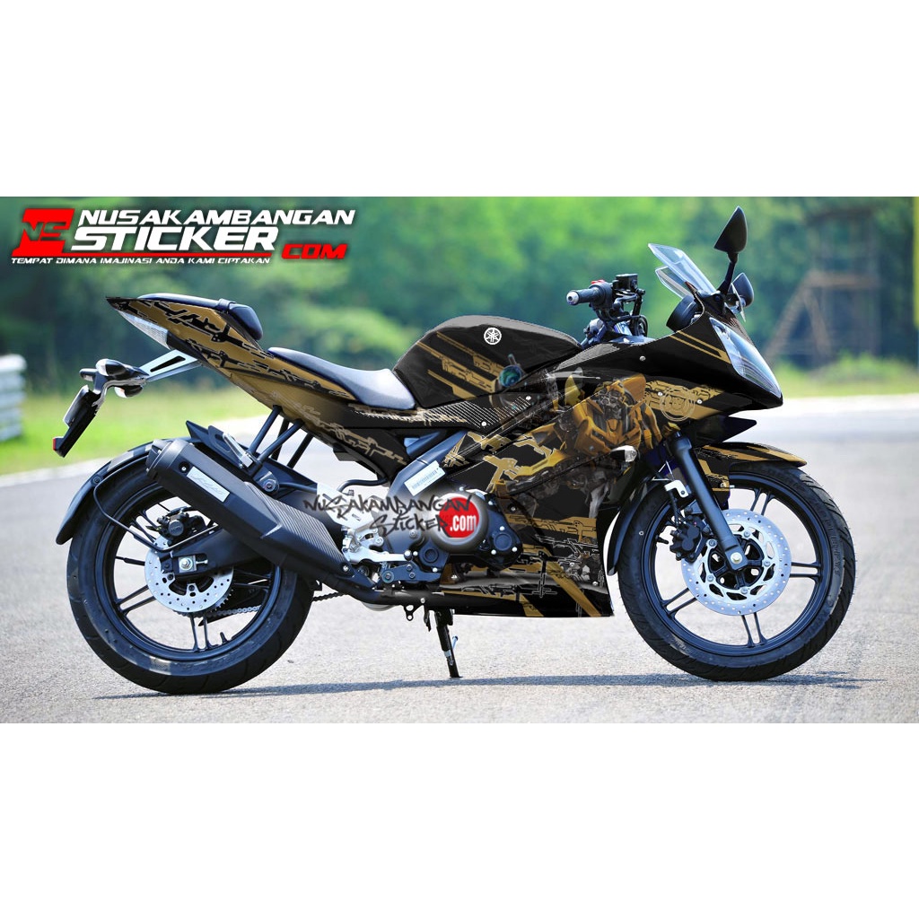 Stiker R15 V2 Fullbody Bumblebee Hitam Kombinasi Kuning