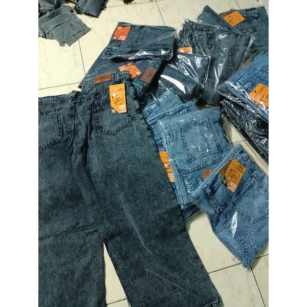 Boyfriend Kulot Jeans Snow kulot jeans warna best seller/snow acid/snow black/celana wanita highwaist kekinian