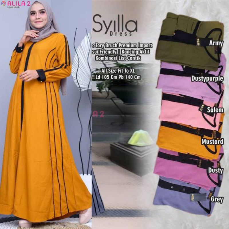 [Fashion Muslim] Gamis Hawwa Syilla Senorita Quinzy DIORA DRESS Anha setcel Nuraya Najwa Polos | terlaris