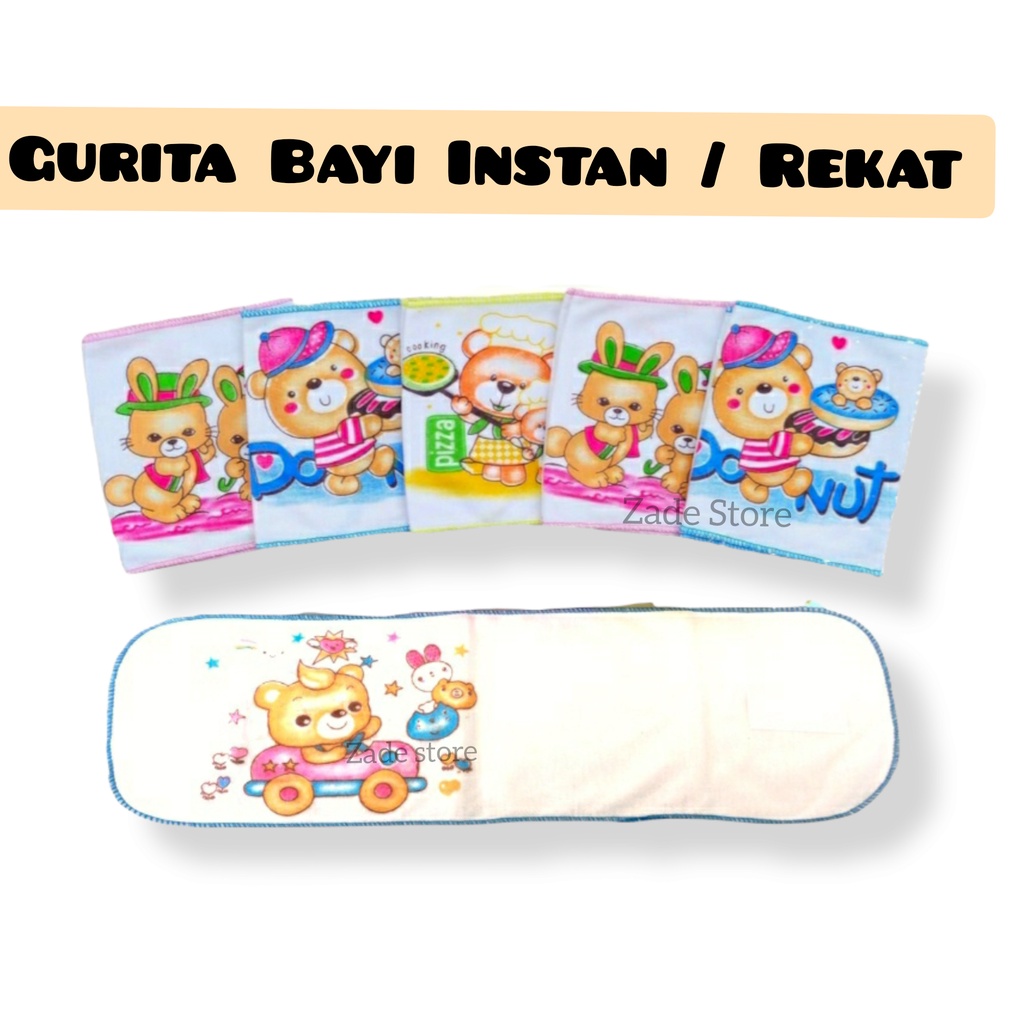 Gurita bayi instan rekat newborn (6pcs) (1 pcs) gurita rekat gurita instan kaos dalam baby newborn baru lahir gurita kekinian gurita motif penyangga perut