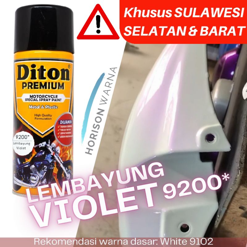 (KHUSUS SULSELBAR) DITON PREMIUM Lembayung Violet 9200* Pilox Cat Semprot Lembayung Ungu / Bunglon