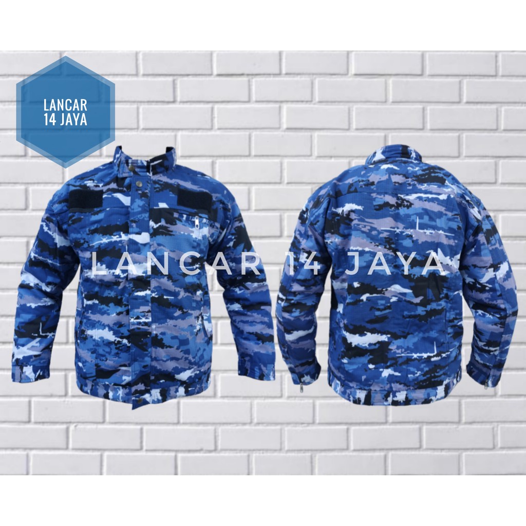 Jaket Jangkis Loreng Biru Camo Jaket terbaru