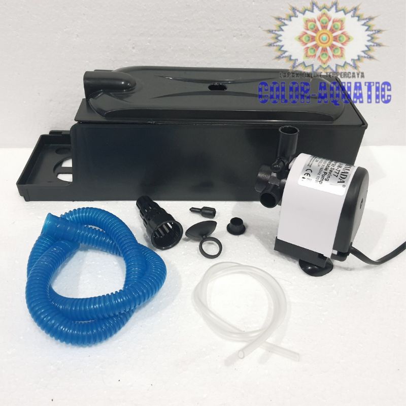 Top filter aquarium ikan ARMADA AM 777 box filter full set lengkap