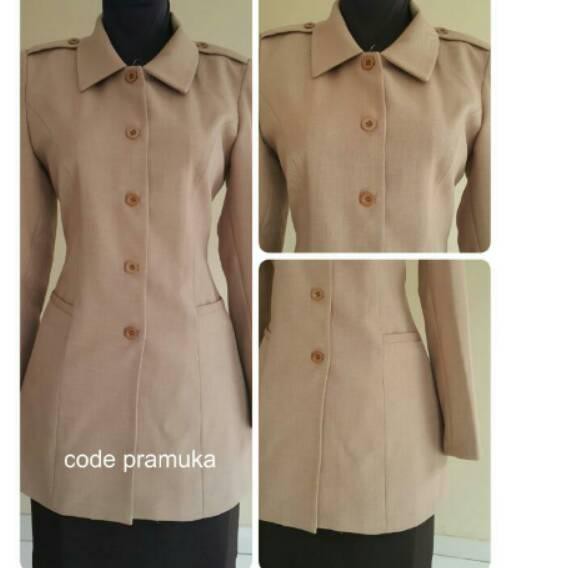 Ready stok  FP8 Baju/Blazer Seragam Pembina/Guru wanita Pramuka,Coklat,muslim bagus  .