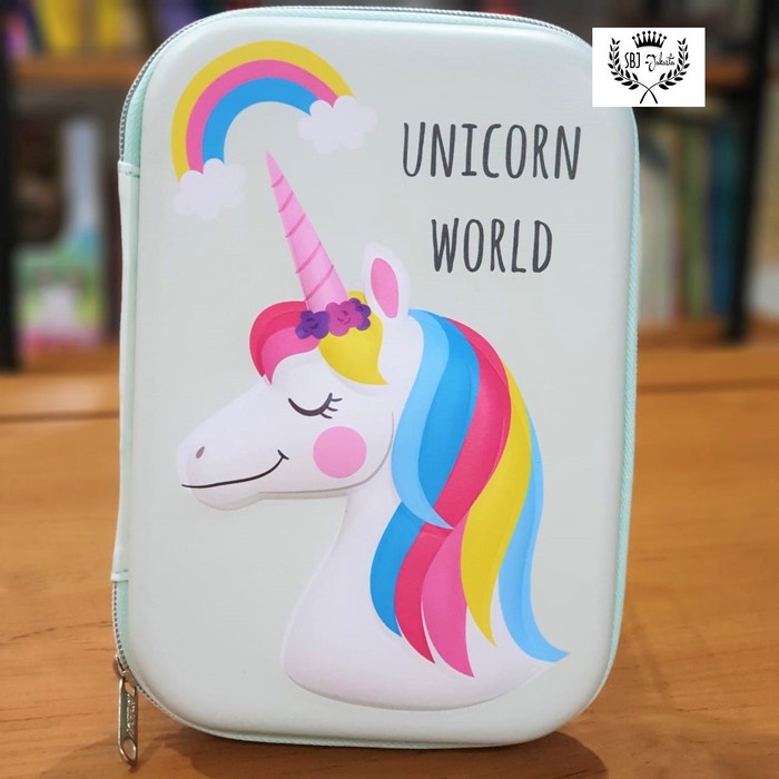 

Tempat pensil Smiggle lookalike EVA Hardcase 3D Waterproof UNICORN - HIJAU MUDA promo