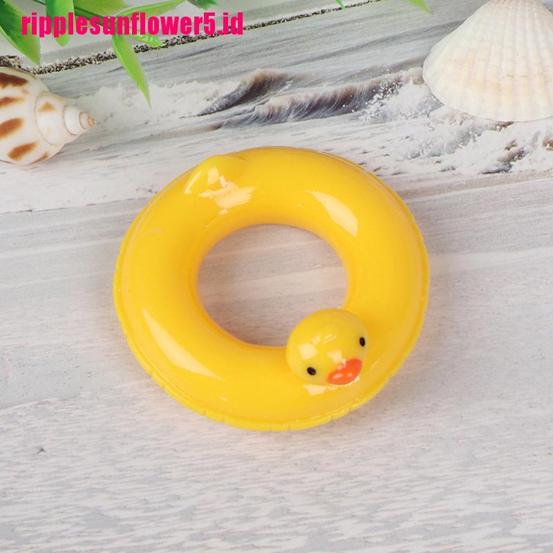 Miniatur Ban Renang Bebek Kuning Skala 1: 6 1: 12 Untuk Rumah Boneka