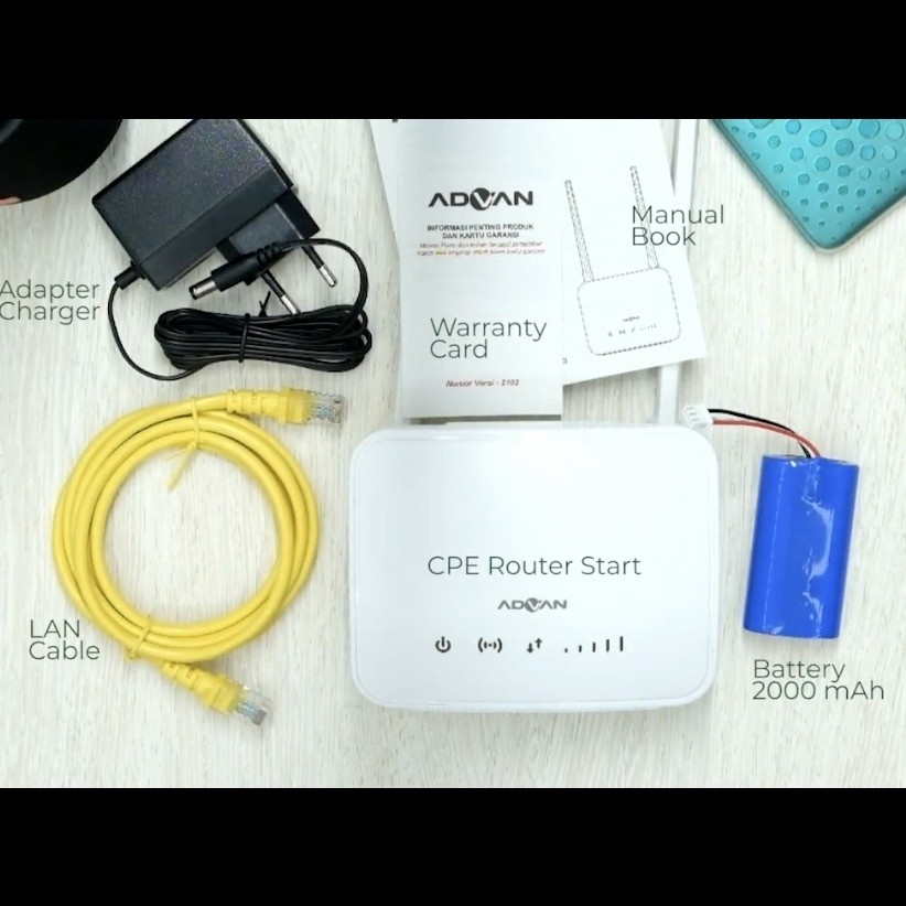 MODEM WIFI 4G TELKOMSEL ORBIT DATA 50GB ADVAN CPE HYBRID ROUTER LAN &amp; 4G LTE