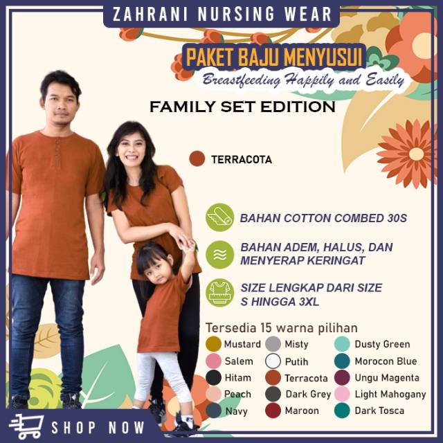 Sarimbit Family SET Casual BUSUI IBU Menyusui