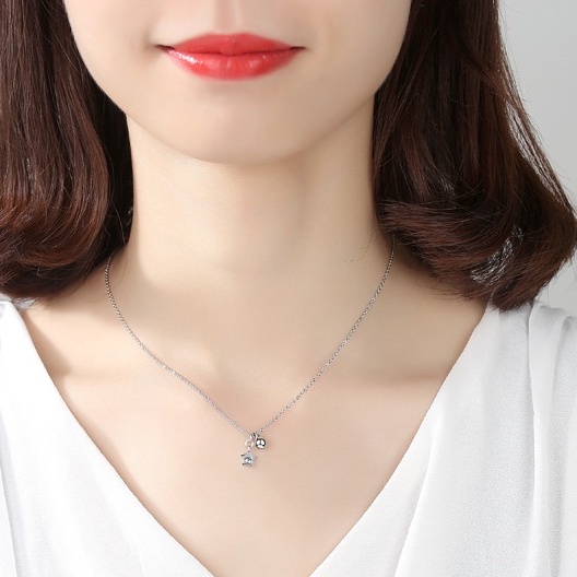 Korean style fashion simple five-pointed star bell cute exquisite clavicle chain 210825