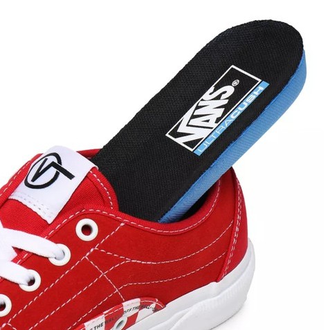 SEPATU VANS OFF THE WALL | BESS NI CHECK RED TRUE WHT