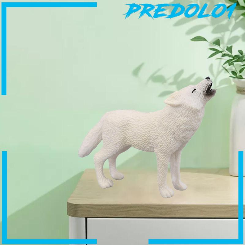 (Predolo1) Miniatur Figur Serigala Bahan Bebas Bpa Untuk Koleksi / Hadiah Ulang Tahun Anak Laki-Laki / Perempuan