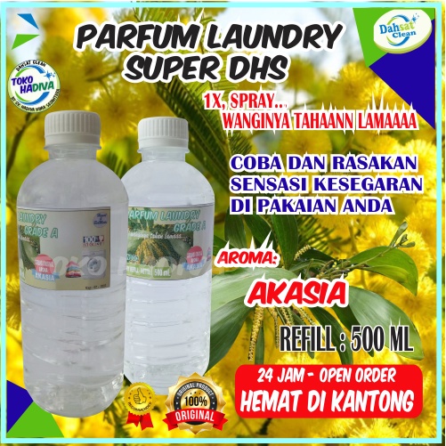 (COD) PARFUM LAUNDRY MURAH 500 ML AKASIA SUPER HDS – PELICIN DAN PEWANGI PAKAIAN TAHAN LAMA-ANTIAPEK