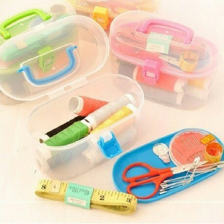 Peralatan Jahit Lengkap 1 Set dengan Box / Mini Sewing Kit