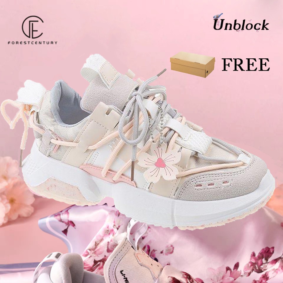 7.7 Sale! Bunga sakura Sepatu Wanita Import Sneakers Sport Shoes