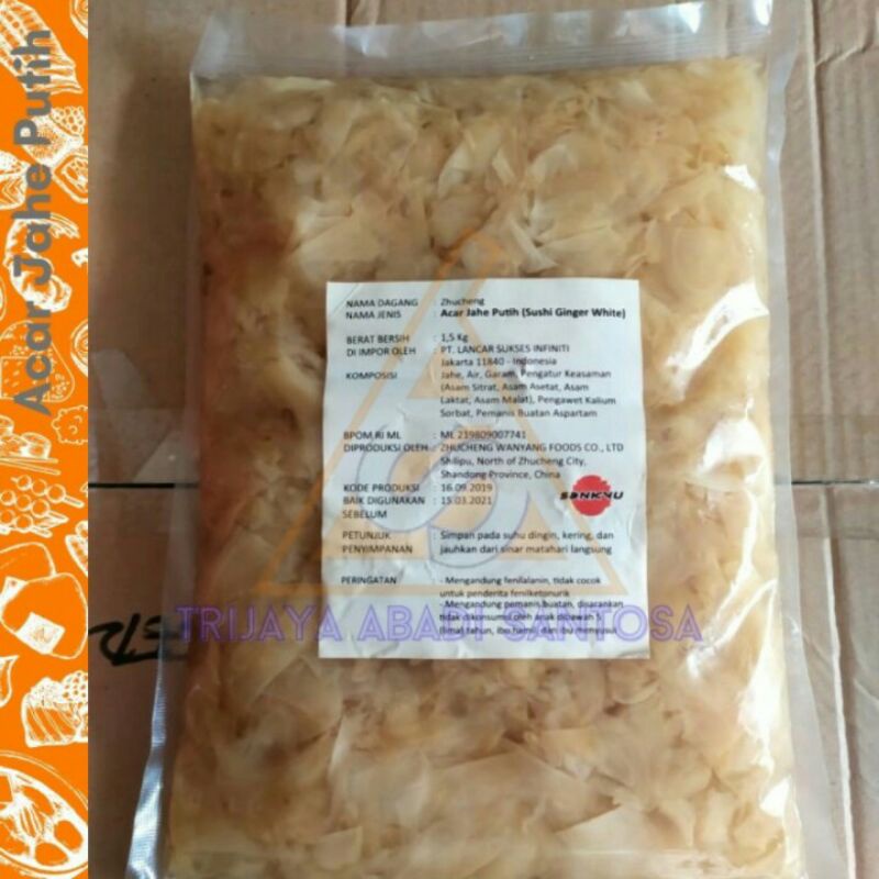

Jahe Sushi / Sushi Gary / Acar Jahe Putih 1 Kg