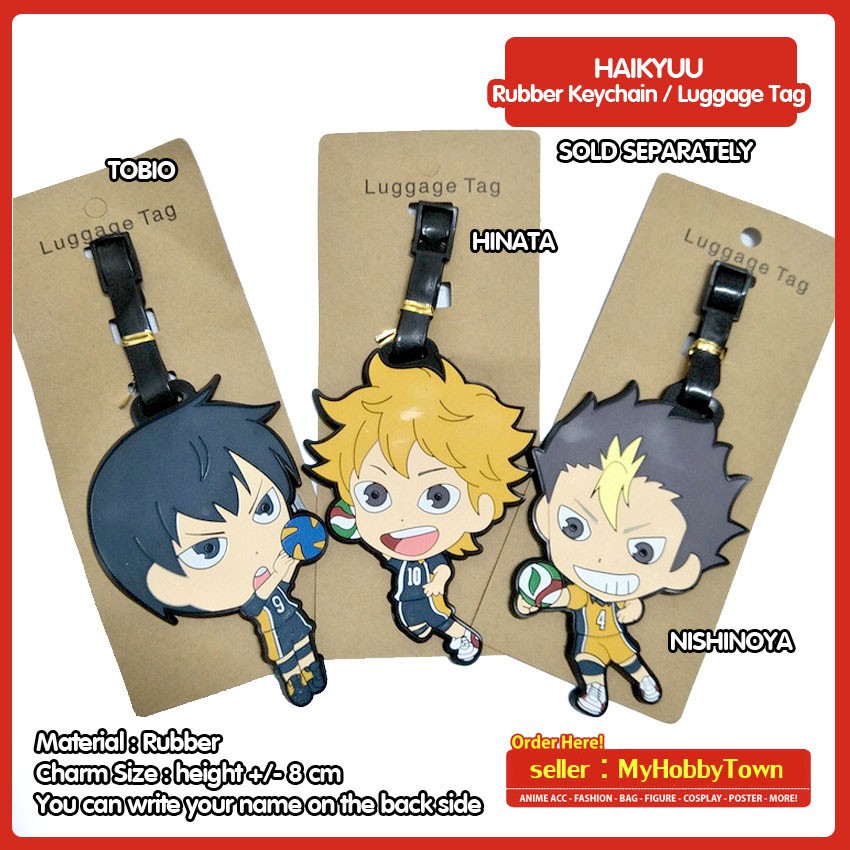 Luggage Tag Gantungan Anime Haikyuu (Satuan) Tobio Kageyama Nishinoya Yu Hinata Shoyo