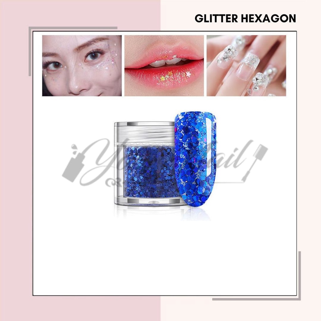 Glitter hexagon 5 grams glitter hexagon gliter pink blue red rainbow colors effects