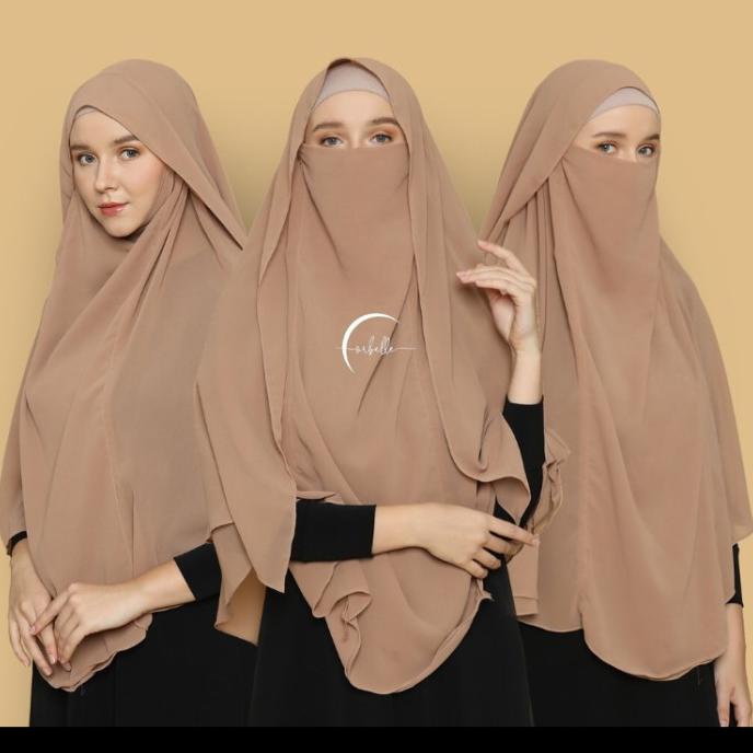 KHIMAR HIJAB NIQAB SITI AISYAH HIJAB CADAR BERGO SYAR'I JUMBO