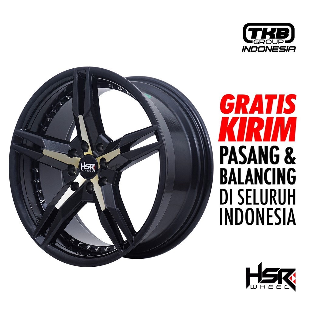 Velg Mobil Ring 17 Hsr Keunikai 5064 R17 Pcd H8x100 114 3 Et40 Dg Yellow Face Shopee Indonesia