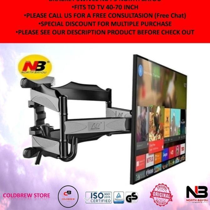 Bracket Braket Breket Swivel TV Monitor North Bayou NB P5 32-60 Inch