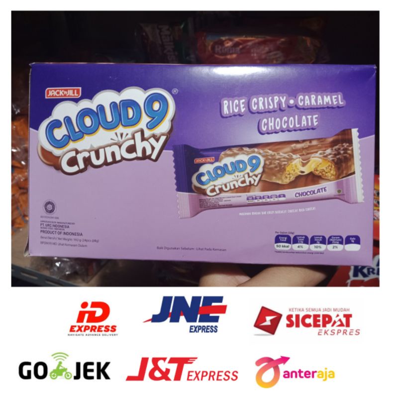 

Cloud 9 Wafer Crunchy Rasa Chocolate 1 box 24pcs x 8gr