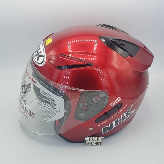 HELM NHK R1 MERAH MAROON GLOSSY