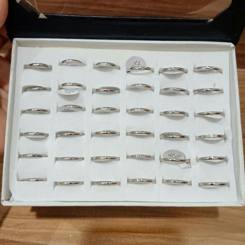 cincin titanium polos silver