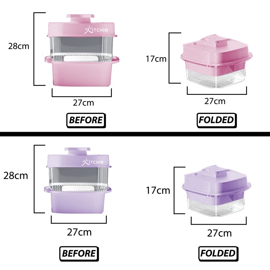 Rak Penyimpanan Makanan 3 Susun dengan Fungsi Penghangat - Kitchin Sakura / Food Storage Food Warmer