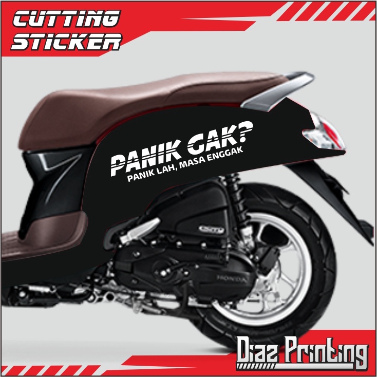 STIKER SCOOPY 2021 STIKER CUTTING MOTOR SCOOPY PANIK NGGAK