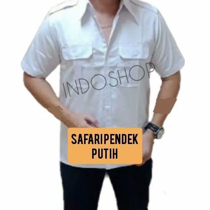 COD-safari putih-pendek-polos-pns-pdh-pdl-pria TERGOKIL