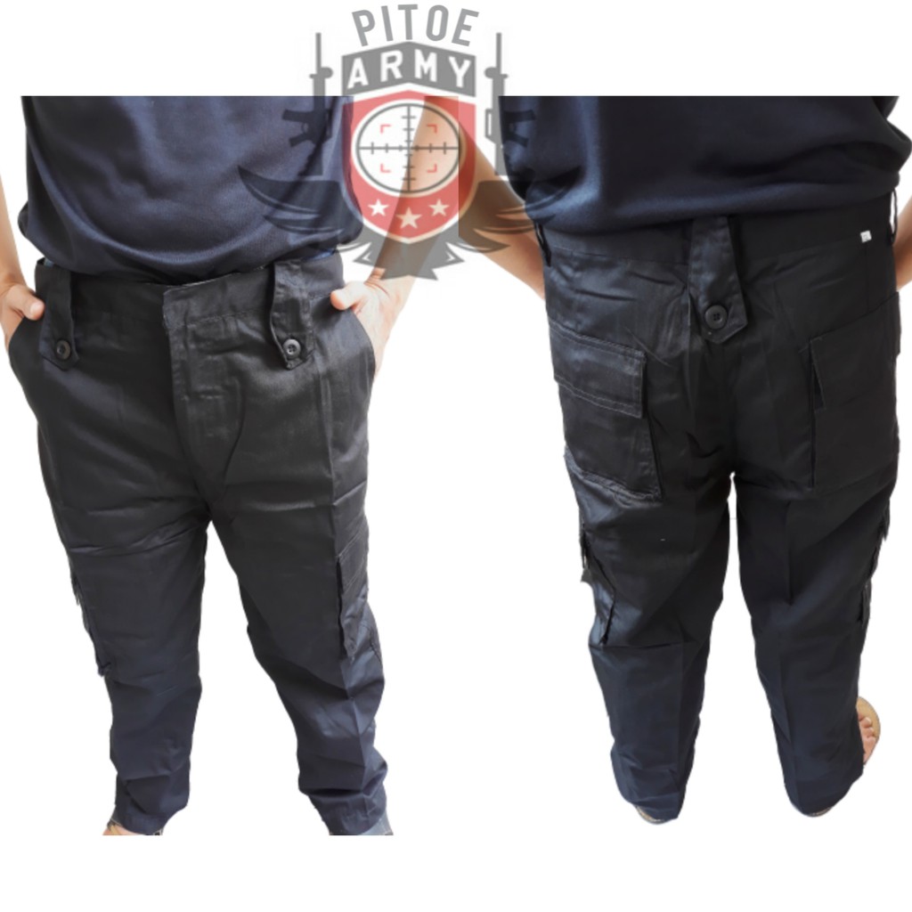 Celana PDL Warna Hitam - Celana Lapangan FKPPI - Celana PDL Security - Satpam - Pramuka