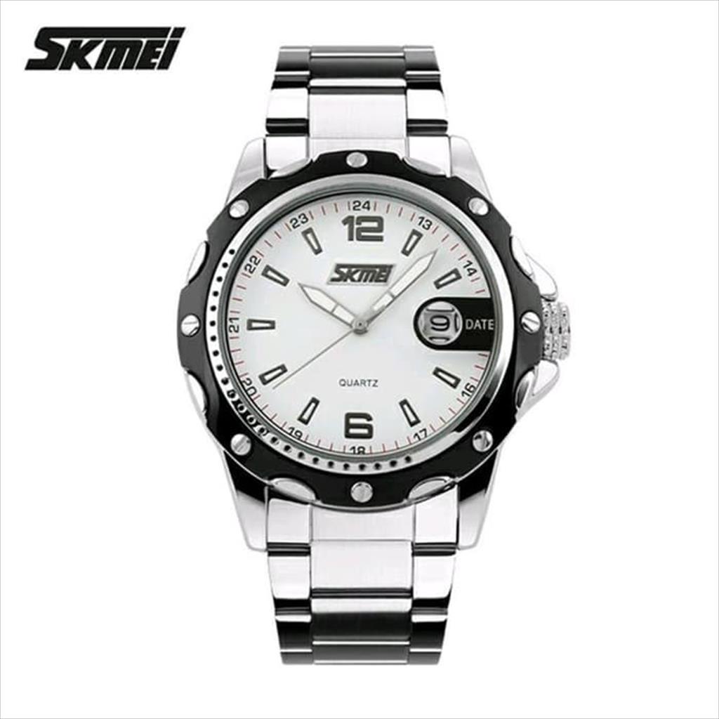 Jam Tangan Pria / SKMEI 0992S / Stainless Steel / Jam Tangan Analog Date / SKMEI Original