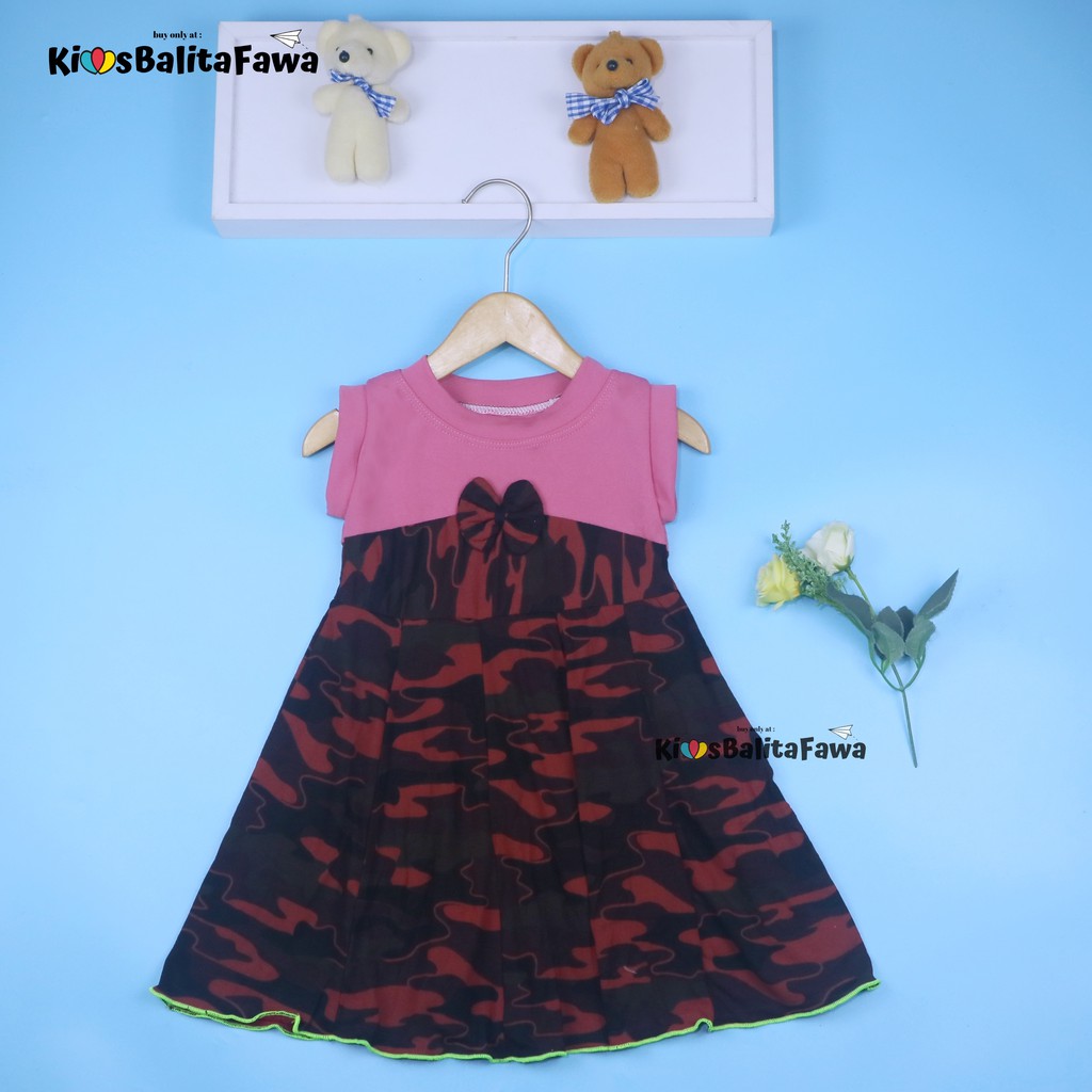 Dress Aila 1-2 Tahun / Dres Pesta Murah Grosir Baju Anak Perempuan Harian Gaun Yukensi Batik Baru