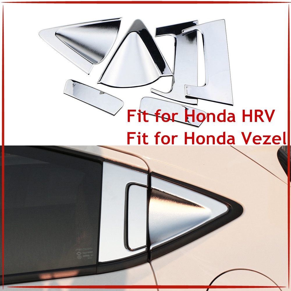 6pcs Stiker Cover Handle Pintu Belakang Mobil Bahan ABS Krom Untuk Honda HR-V HRV Vezel 2015 2016 2017 2018 2019 2020