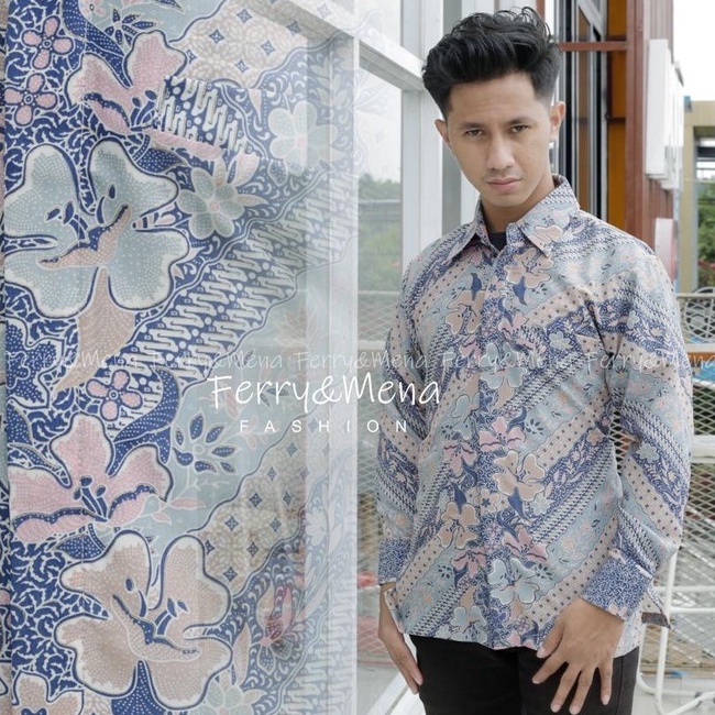 Kemeja batik motif terbaru / kemeja batik modern / hem pesta / kantor