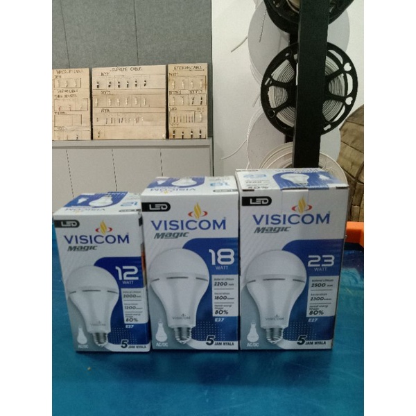 Lampu LED emergency Visicom AC DC Magic lamp