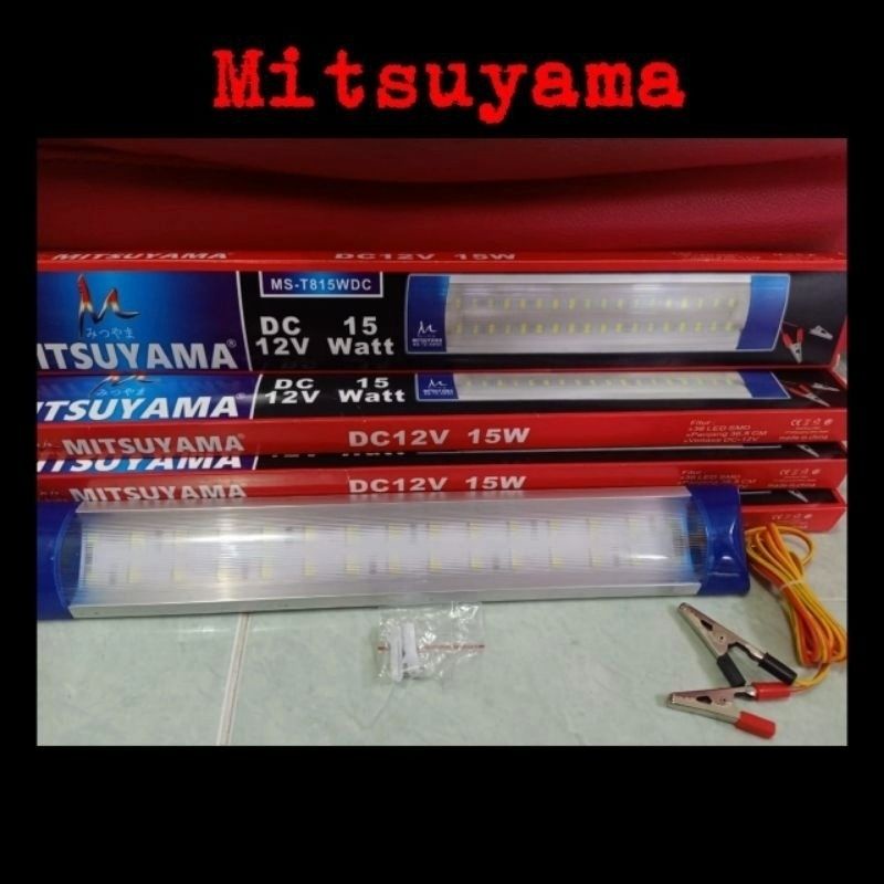 Lampu led dc aki T8 15 Watt mitsuyama ms t815wdc