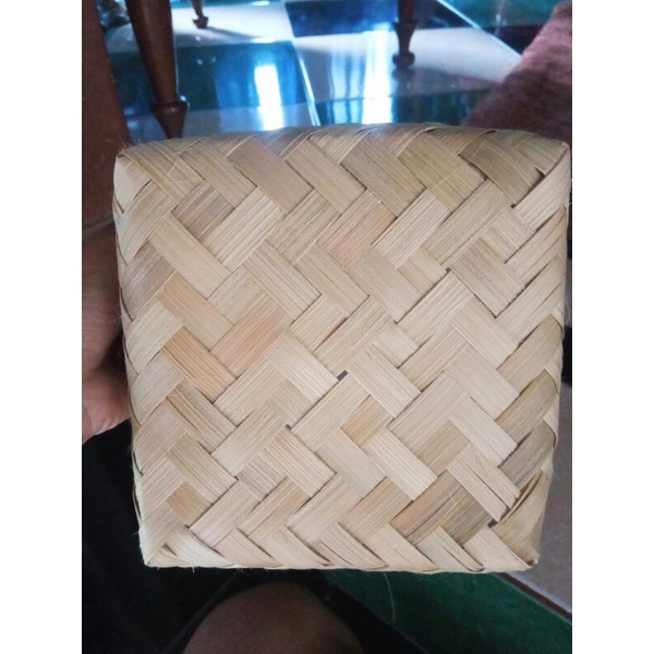 BESEK BAMBU UKURAN 15x15x10/ANYAMAN BAMBU /BESEK CANTIK/ BESEK SOUVENIR /ANYAMAN BAMBU/KOTAK MAKAN, 
