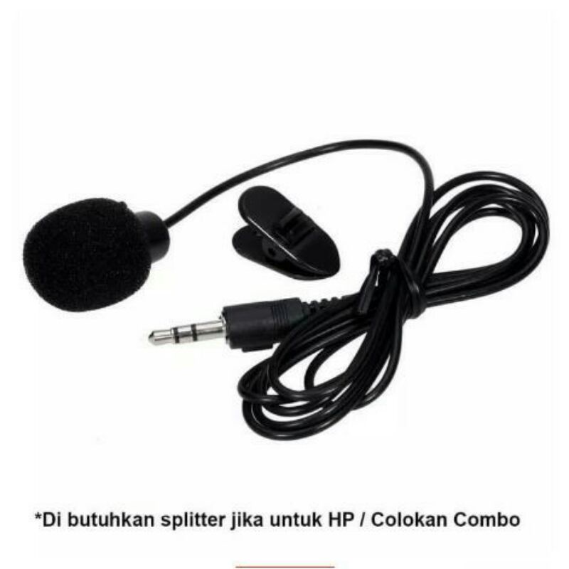 Mic Clip on youtuber dan spliter, microfon kecil, microfon mini, mikrofon kecil