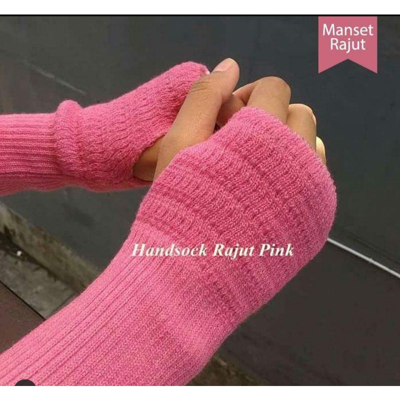 Handsock Rajut / Handsock Jempol Wanita/ Manset Rajut/ Handsock rajut premium/hijab