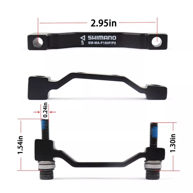 ORIGINAL SHIMANO ADAPTOR ROTOR CALIPER 7 INCH 180 MM POST MOUNT . ADAPTER KALIPER PIRINGAN SEPEDA REM DISCBRAKE 7INCH 180MM PM POST MOUNT BISA FRONT REAR DEPAN BELAKANG SEPEDA MTB FOLDING BIKE MOUNTAIN GUNUNG